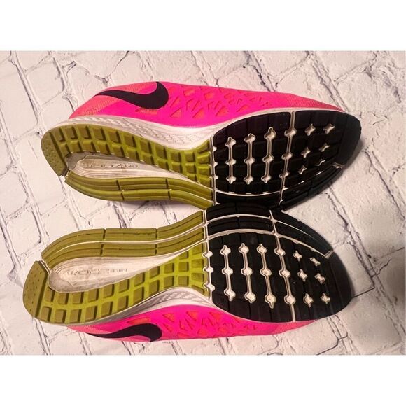 Nike Women's Size 9.5 Zoom Pegasus Running Shoes Bright Neon Pink Athletic Gym - Picture 9 of 11